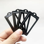 32pcs Black Metal Label Holders Office Library File Drawer Cabinet Card Tag Label Holder Metal Frame 70mm x 33mm