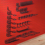 Extra Thick Black 1/4'' Pegboard Hooks for Hanging Tools, Set of 70 Pieces 1/4'' Black Peg Board Accessories Peg Hooks, Peg Board Attachments for Tools Organization