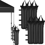6 Pack Canopy Weight Sand Bags Black 168 LBS Large Canopy Support Frame Fixed Sandbag Windproof Sandbag Canopy Weight Bags for Instant Outdoor Sun Shelter Patio Umbrella, No Sand