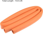 uxcell Foam Tubing for Handle Grip Support, 28mm ID 38mm OD 1m Length Orange