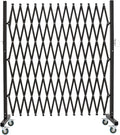 GYMTIME Industrial Metal Expandable Barricade, 11 Feet, Easily Assembled Portable Safety Barrier with Casters, Flexible Mobile Barrier Gate, Adjustable Traffic Fence