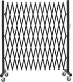 GYMTIME Industrial Metal Expandable Barricade, 11 Feet, Easily Assembled Portable Safety Barrier with Casters, Flexible Mobile Barrier Gate, Adjustable Traffic Fence