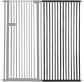 Lumizone Extra Tall Cat Gate Extension Kit 55.12" High Pressure Mounted 2025 New 29.52" Extra Wide 1.37" Gap No Drilling Tall Pet Gate for Dogs (Black, 55.12" H x 29.52" W, Extension)
