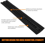 6 Ft Rubber Speed Bump, 2 Pack 2 Channel Modular Heavy Duty Speed Bumps Humps 25000 lbs Load Capacity, Cable Protector Ramp for Asphalt Concrete Gravel Driveway Road