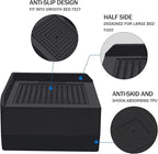 Bed Risers 1.5 inch Heavy Duty, Furniture Risers for Bed Sofa Table and Couch Lifting，Square Adjustable Risers Blocks, Support Up to 1,300 Lbs (4 Pack-Black)