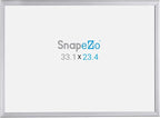 SnapeZo 23.4 x 33.1 Silver Poster Frame, Front-Loading, Wall Mount, Aluminum 1.25" Profile, Professional Series
