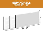 6 Pack Drawer Dividers 6 Inch High, 11”-17" Adjustable Bamboo Organizers Large Expandable Drawer Separators for Cloths, Dresser, Bedroom, Bathroom, Baby Drawer, Office & Kitchen Utensils (White)