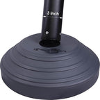 10 ft Crowd Control Stanchion Set, Crowd Control Barrier, Stanchions with Retractable Belts & Water Filled Base, Retractable Stanchions, Queue Management Stanchion (6 Pack) (Black)
