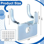 Tandefio 50 Pcs Pegboard Hooks Metal Prong Hook Peg Board for Hanging Hangers for Wall Picture Jewelry Display Tool (Silver)