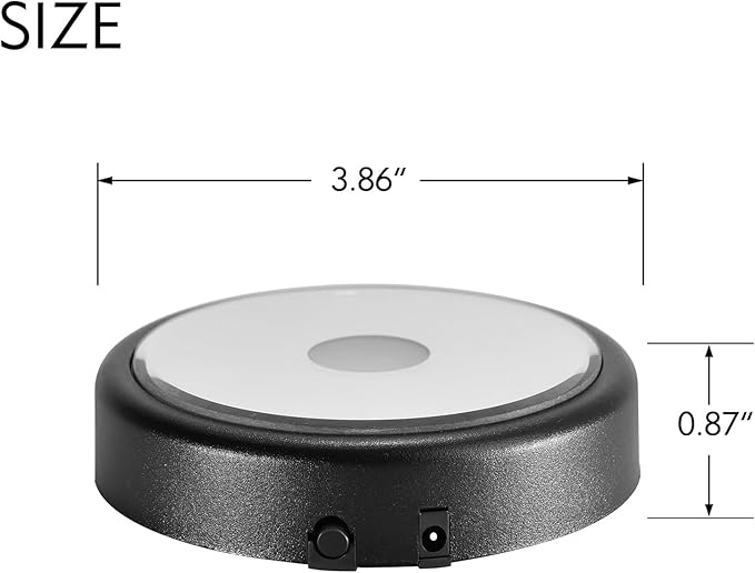 IFOLAINA LED Light Base Multicolor Round Display Stand for Crystal Art Lighted Base for 3D Glass Led Display Base Pedestal Plate Décor