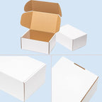 17x11x3" Shipping Boxes 20 Pack White Corrugated Cardboard Mailing Boxes for Small Business - Flat Literature Mailer Packaging Supplies