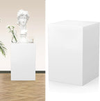 Cube Display Pedestal Stand for Bridal Shop, Square White Display Risers Columns, Party Event Decor Platform Base Tables for Boutiques Wedding Birthday Party Exhibition (15.7*15.7*23.6in)