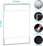 EHWINE 18 Pack 8.5 x 11 Wall Mount Acrylic Sign Holder, Wall Signs Photo Menu Flyer Display Holders, Plastic Clear Acrylic Frames for Office Home Hotel Business Store (with Adhesive Tape)