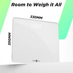 550lb Scale for Body Weight with Ultra-Wide Platform and Large LED Bezel-Less Display, Accurate High Precision Digital Bathroom Scale with Extra-High Capacity