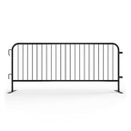 Angry Bull Barricades Metal Interlocking Steel Barricade (8.5 Ft. Heavy Duty, Flat Feet, Black Powder Coated, Set of 10)
