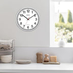 Geevon 16 Inch Atomic Wall Clock - Self-Setting Analog Clock with Automatic Time Sync - Battery Operated for Home Office School - Silver Frame