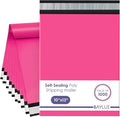 Hot pink Poly Mailers 10x13 Inch | Strong Adhesive Self-Seal Mailing Bag | Tamper, Tear, Water Resistant polymailer | Thick Strong Material Mailer Poly Bag | Clothing shipping Bags | 1000 Pcs Bulk