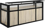 NBF Modern Reception Desk with Counter, Front Desk, Retail Checkout Counter, Office, Lobby, Salon, Store, 87" W x 30" D, Sunlight Ash