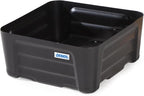 Denios Spill Containment Tray- 5.2 Gallon Spill Tray Capacity -Without Grate- 15.8""X15.8""X7.1 in (Extra Small), Black