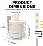 Wall Mount Wipes Holder & Dispenser -2 Pack- Rustproof Bathroom & Kitchen Organizer with 3M Adhesive or Screws, Fit for Clorox, Lysol, Baby & Pet Wipes – No-Drill Space-Saving Wall Rack