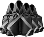 Set of 4 Sand Bags(160lbs) with 1680D Heavy Duty Fabric and Double Sewing Line and Zipper Perfect for Outdoor Gazebo Canopy Leg Umbrella Tent Carport Weights (Gray)