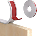 U-Shape Edge Banding, 0.7 inch x 20ft Edge TPE Self Adhesive Veneer Edging Trim Flexible Edge Protector, Strip for Countertop Cabinets Table Restoration Shelves, White