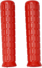 2Pcs Wheelbarrow Rubber Handles Replacement, Anti-slip Handle Grip Covers Weatherproof Handles Non-Slip Round Tubes for Garden Carts(114x19mm Red)