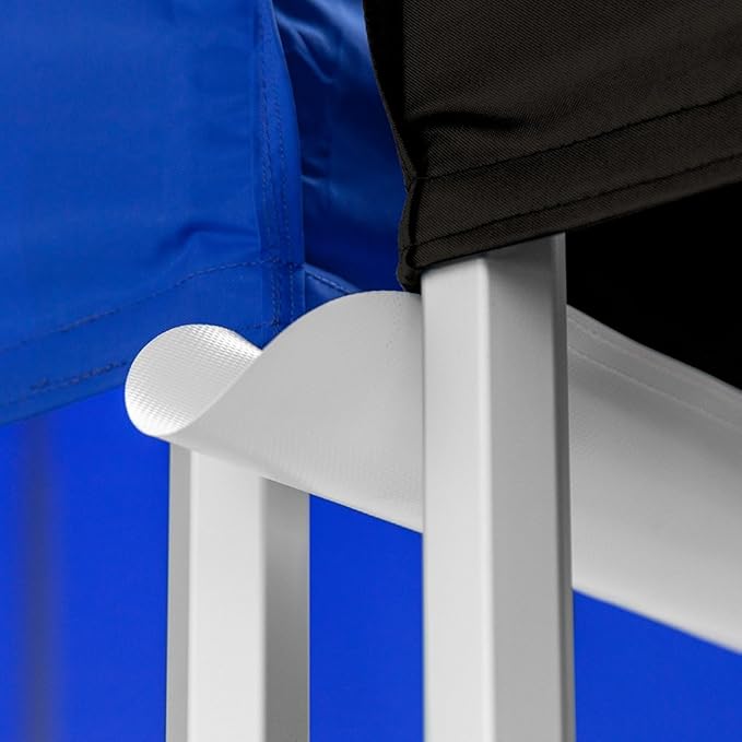Vispronet Canopy Gutter – 10.0ft Tent Rain Gutter for 10x10 Pop Up Tents & Canopies, 0.6lb Rain Gutter Connection, Outdoor Tent Accessories, White Vinyl Material, Loop Fastener Included