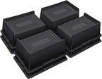 Bed Risers 3 Inch Heavy Duty,Oversized Couch Risers, Extra Wide Furniture Risers for Sofa Table Desk Headboard Chair Lifting,Rectangle Risering Blocks Support 6000 lbs(8 Pack Black)