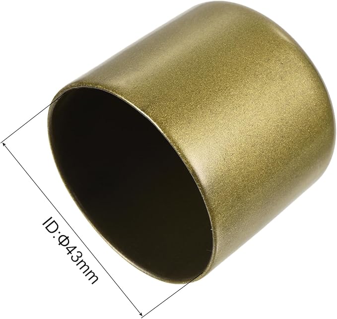 uxcell 10pcs Rubber End Caps 43mm ID Vinyl Round End Cap Cover Screw Thread Protectors Gold