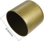 uxcell 10pcs Rubber End Caps 43mm ID Vinyl Round End Cap Cover Screw Thread Protectors Gold