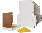 RLAVBL 100 Pack 7x5x1 Small Shipping Boxes, White Corrugated Cardboard Mailer Box for Packing Mailing Small Business