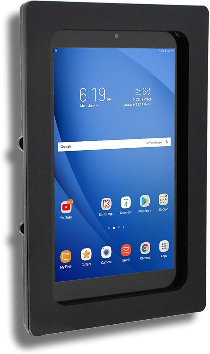 TABcare Security Anti-Theft Acrylic VESA Enclosure for Amazon Fire HD 10 2015/2017/2019 with Free Wall Mount Kit (Black, Fire HD 10 2015/2017/2019)