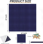 Large Felt Bulletin Board 47x47 Inch, 16pcs Peel and Stick Felt Wall Tiles Modern Push Pin Board for Wall Organization