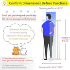 Lumizone Extra Tall Cat Gate 61.02" High Pressure Mounted Extra Wide 2025 New (17 Sizes) 1.37" Gap No Drilling Auto-Close One-Handed Operation Tall Pet Gate for Dogs(White, 61.02" H x 26.18"-29.91" W)