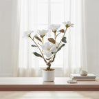 GAOMON White Fake Orchids Flowers in Pot,24 inch Faux Orchids Plant Real Touch for Home Decor Indoor Bathroom Decoration