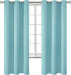 BGment Blackout Curtains - Grommet Thermal Insulated Room Darkening Bedroom and Living Room Curtains, Set of 2 Panels (46 x 72 Inch, Baby Blue)