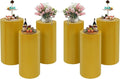 Cake Pedestal Stands for Party 6PCS Dessert Table Display Plinth Pillars Gold Round Cylinder Pedestal Stands for Wedding Sculpture Display Column Decoration Cube (6PCS-Cylinder-Gold)