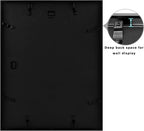 Frametory, 14x18 Metal Picture Frame with Mat for 12x16 Picture & Real Glass, Aluminum Photo Frame Collection (Black, 2 Pack)