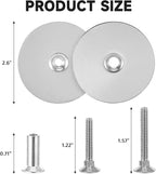 Door Hole Cover Plate, Door Knob Cover Door Knob Plate 2-5/8" Diameter Silver Door Knob Covers Door Hole Filler Plate for Home Security