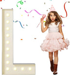 eufony Marquee Letters 4 Feet Tall, 4 FT Marquee Light Up Letters, Giant Light Up Letters 4FT for Birthday Party Baby Shower Gender Reveal Graduation Decorations, Letter L with LED Lights DIY Kit