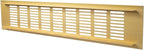 Vent Systems 15.75 x 3.15 Inch (Outer Size) Rectangular Door Vent - Gold Aluminum Vent Cover Toe Kick Vent Cover - HVAC for Home Cabinet Vent - Intake/Exhaust Door Return Air Vent