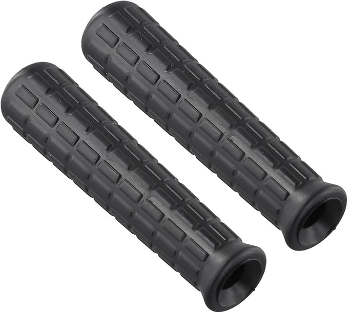 2Pcs Wheelbarrow Rubber Handles Replacement, Anti-slip Handle Grip Covers Weatherproof Handles Non-Slip Round Tubes for Garden Carts(114x12mm Black)