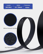 Melamine Edge Banding Black 3/4 inch x 50 ft Veneer Edging Easy Application Iron on Edge Banding Tape for Cabinet Plywood Repairs Furniture Restoration