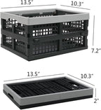 16-Liter Collapsible Storage Crates/Stackable Storage Container Basket, Set of 2