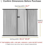 Lumizone Extra Tall Cat Gate 55.12" High Pressure Mounted Extra Wide 2025 New (17 Sizes) 1.37" Gap No Drilling Auto-Close One-Handed Operation Tall Pet Gate for Dogs(Black, 55.12" H x 80.12"-84.44" W)