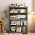 Garage Shelving Units, Heavy Duty 5-Tier Storage Shelves, Metal Adjustable Storage Rack, Steel Shelves, 2750 lbs Capacity, Industrial Shelving for Heavy Tools (Black, 24"Dx47"Wx77"H, 5-tier)