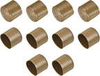 uxcell 10pcs Rubber End Caps 49mm(2") ID Vinyl Round End Cap Cover Screw Thread Protectors Light Brown
