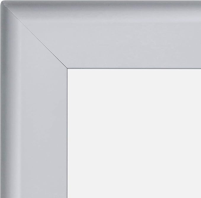 SnapeZo Silver 36x37 Poster Frame, 1.7" Aluminum Profile, Front-Loading Snap Frame, Wall Mounting, Wide Series