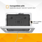 Tablet Wall Mount Compatible with Samsung Galaxy Tab S9 & S9 FE, All Metal, Anti-Theft Lock Adjustable Tablet Stand